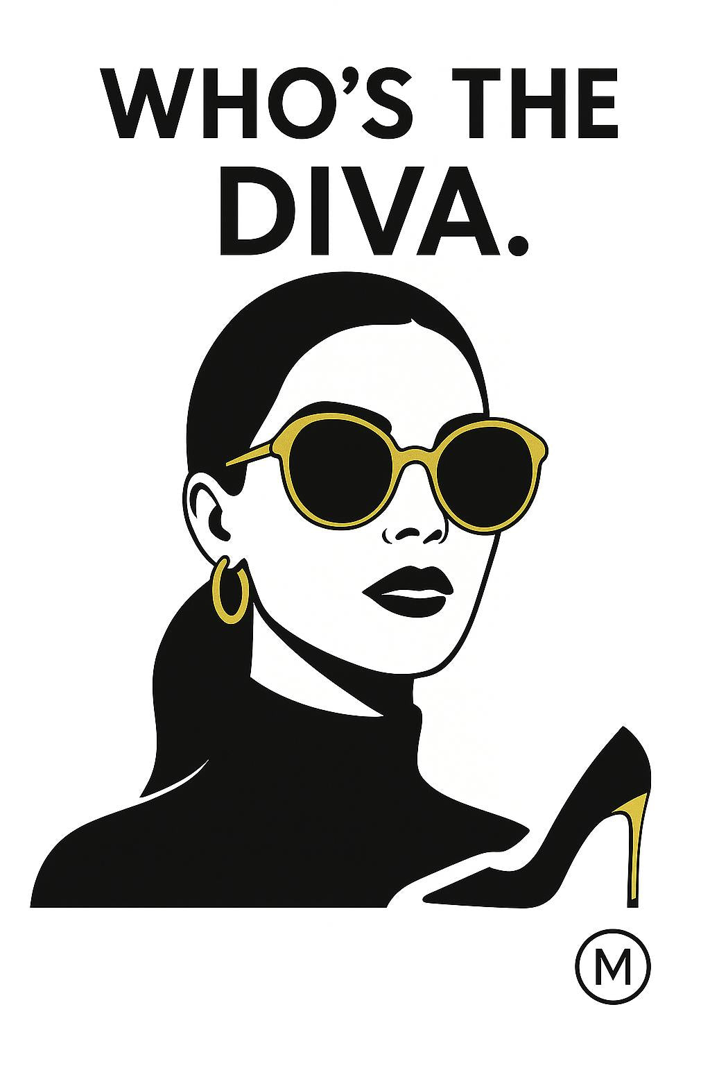 Who's the Diva Stiletto Print - Girl Boss digital download