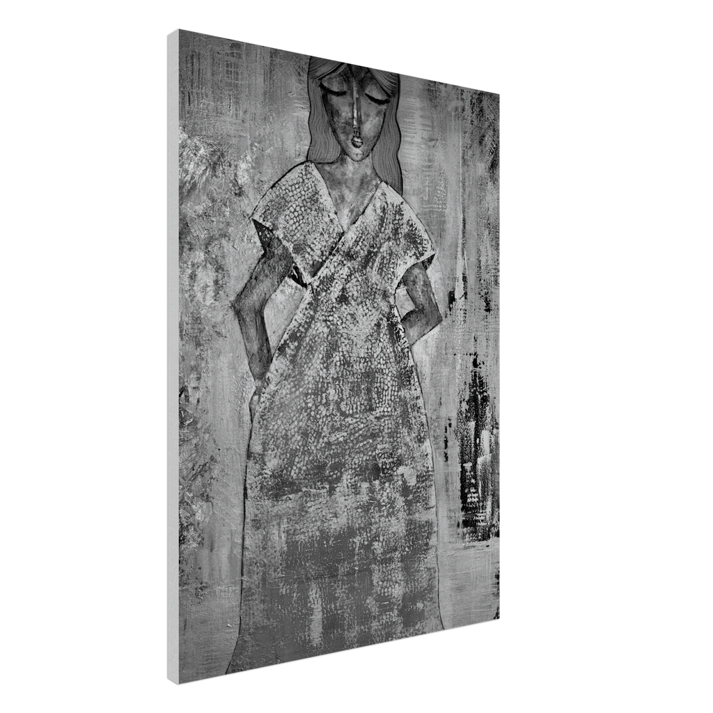 Poster print titled OUT GOING – textured pink and gold close-up from original painting. Bold and stylish wall art by MATCH Wall Art.