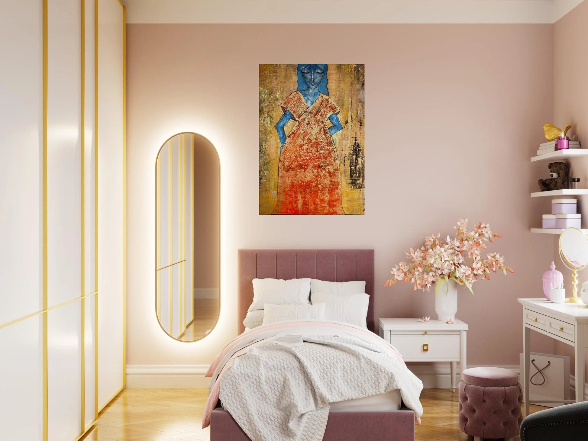 Powerful abstract artwork from the Pieces collection – raw, emotional, and feminine. Add bold energy and texture to your walls with this unique art print.