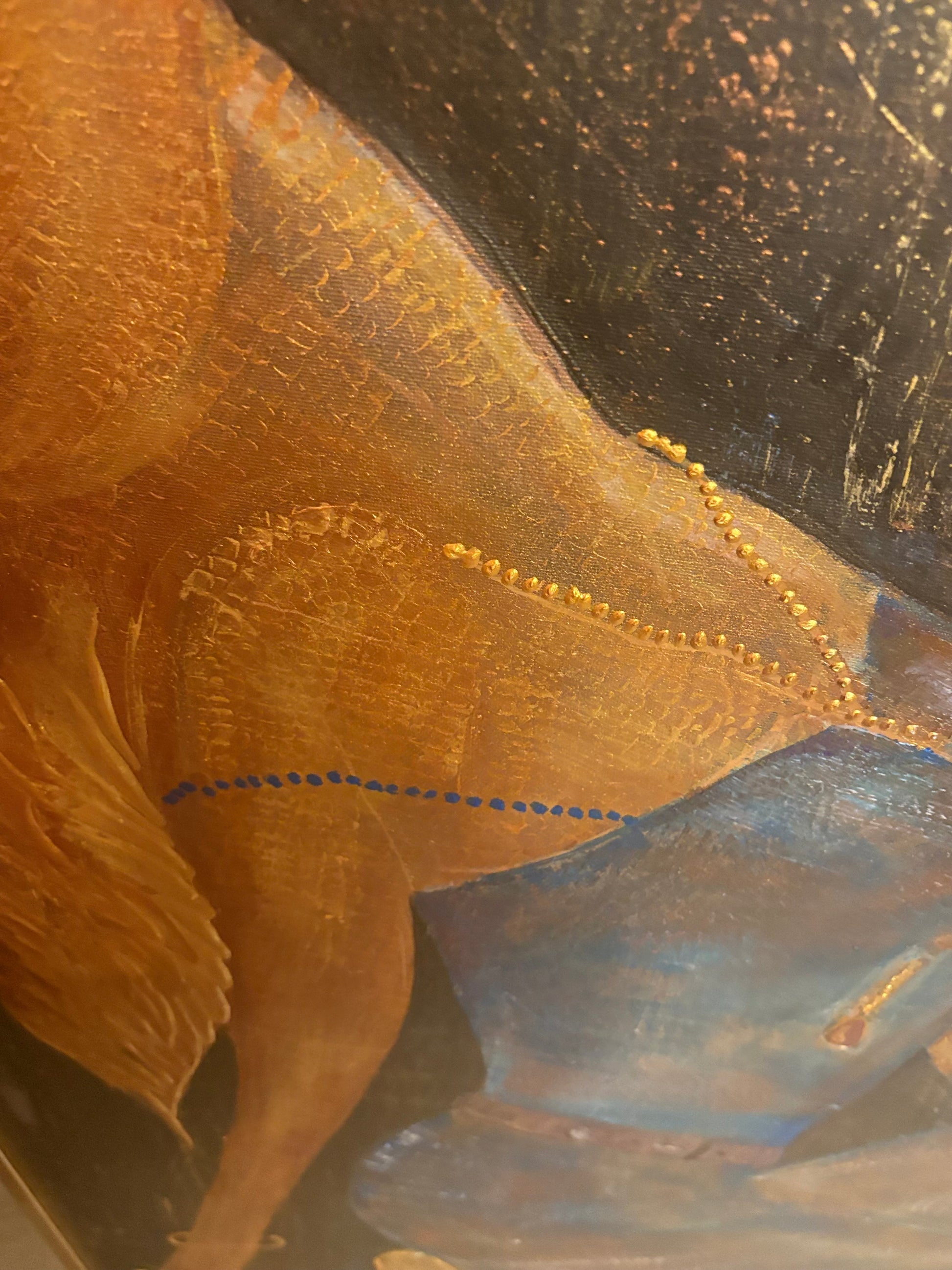 picture of bend the rules woman with golden frame 