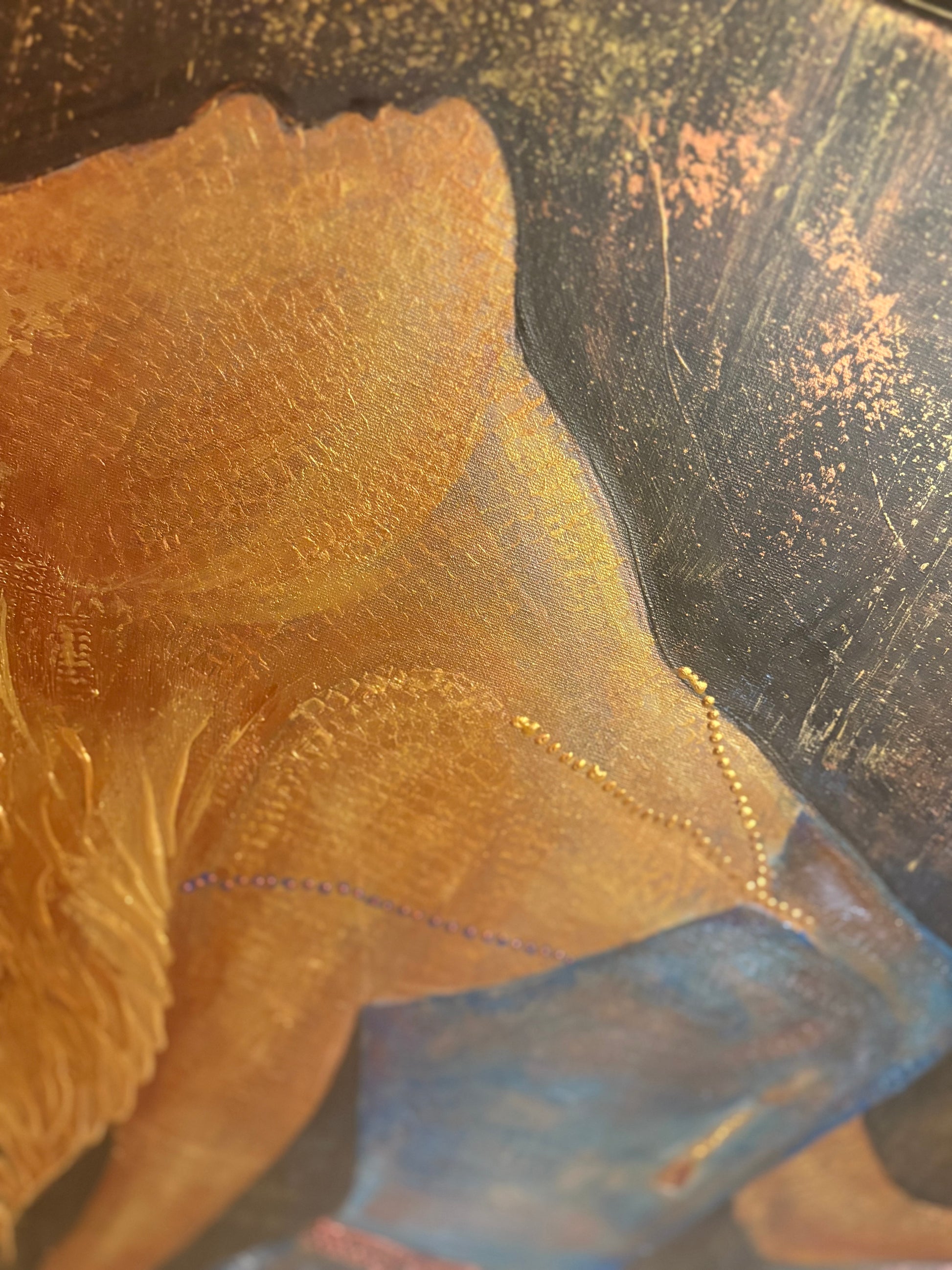 picture of bend the rules woman with golden frame 