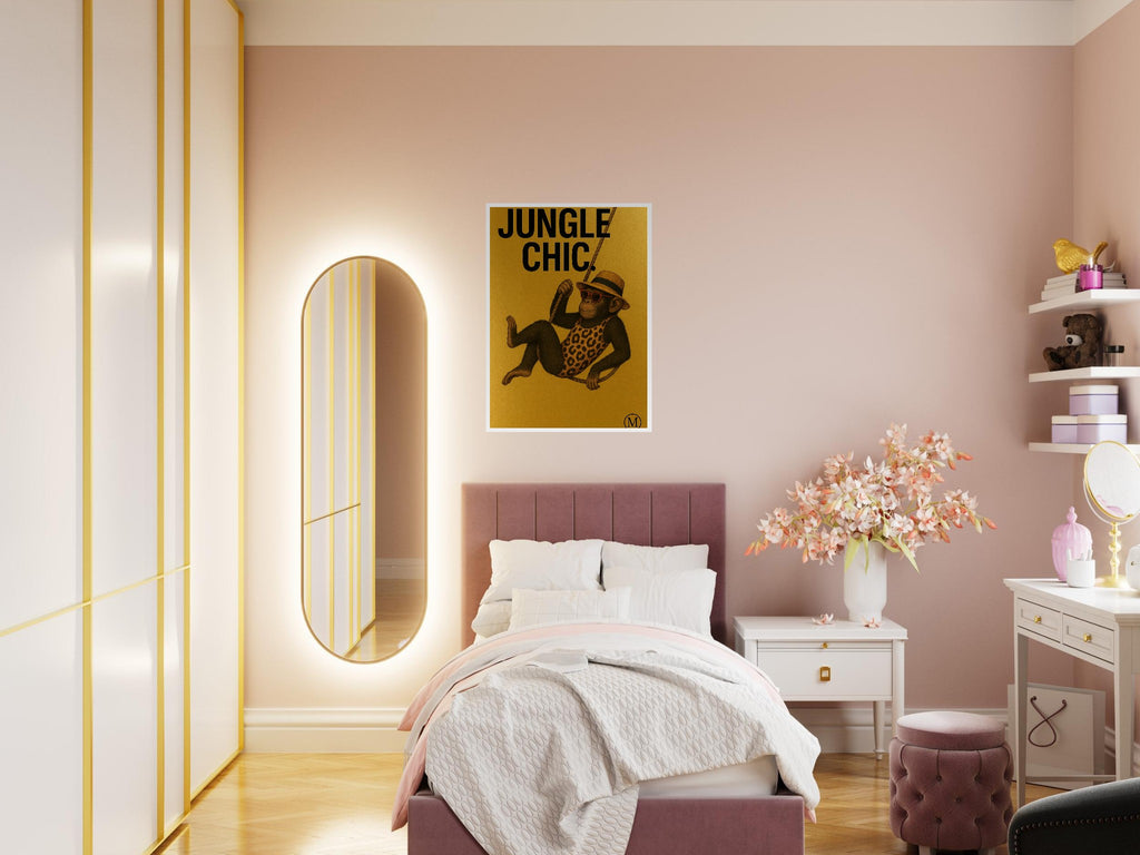 Add humor and attitude to your space with this bold monkey poster in leopard print. luxury wall print – part of the MATCH Animals series.