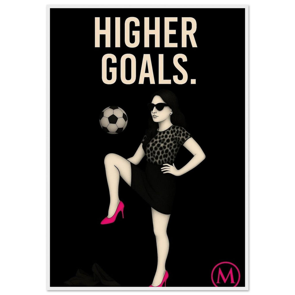 Stylish woman wall art of a modern mom in panter and pink stilettos with bold quote – MATCH Prints