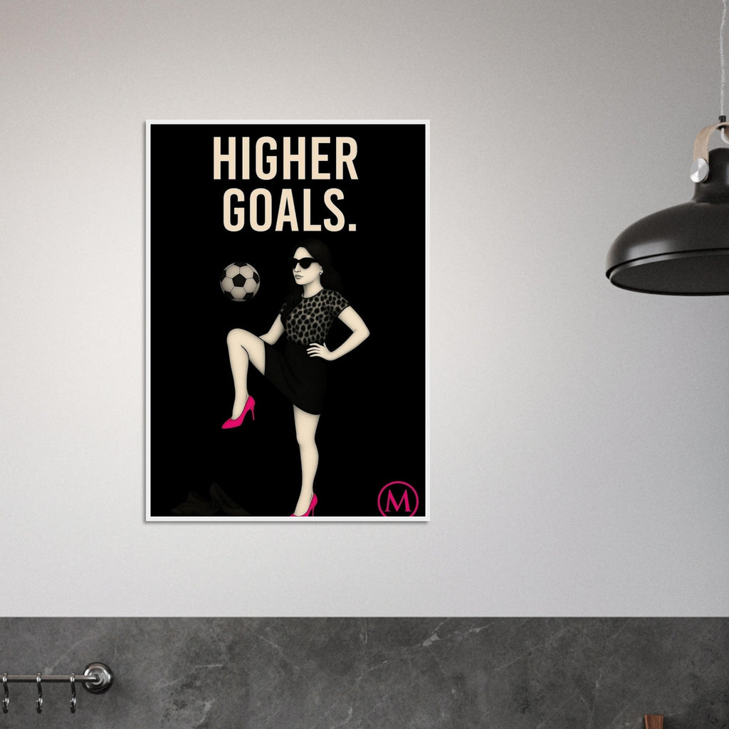 Stylish woman wall art of a modern mom in panter and pink stilettos with bold quote – MATCH Prints