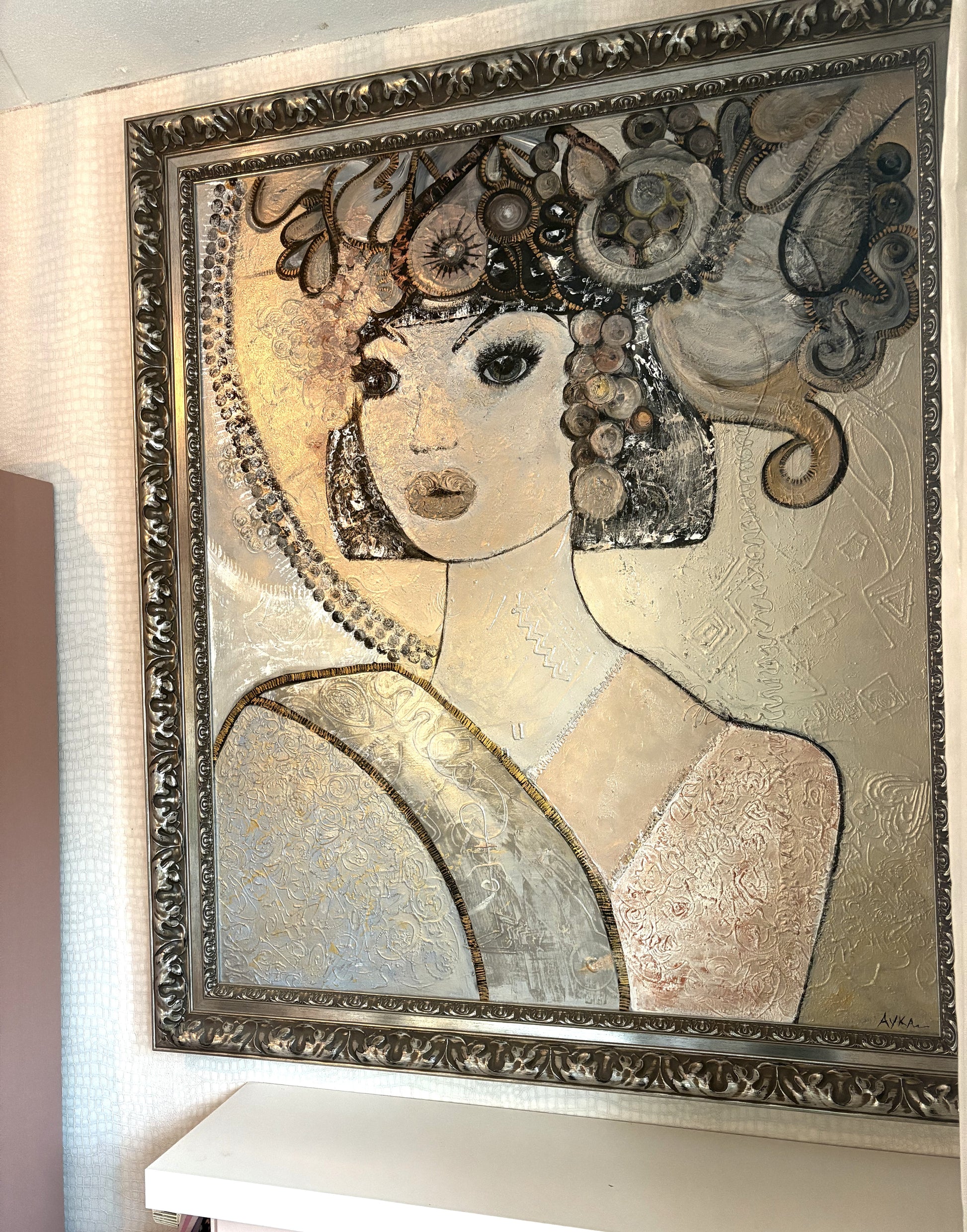 Grace | Abstract Figurative Portrait in Textured Art