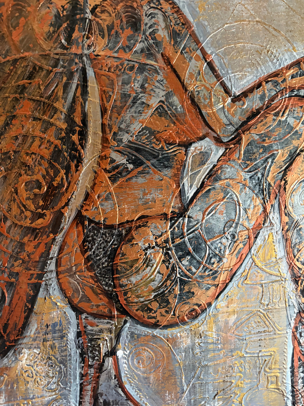 She | Textured Figurative Acrylic Painting