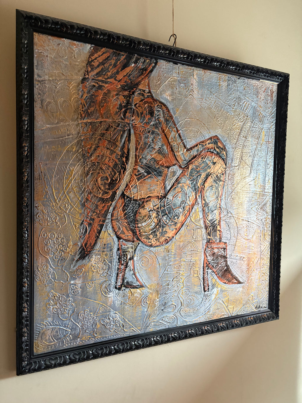 She | Textured Figurative Acrylic Painting