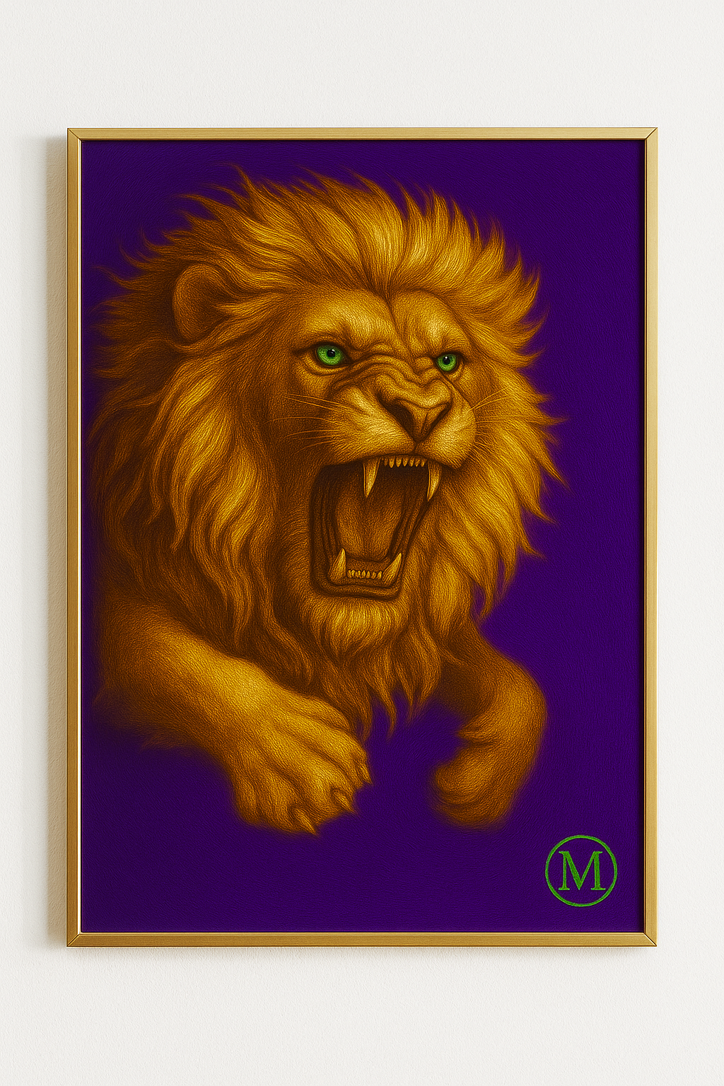 Never Tamed Lion Golden Print - Digital download