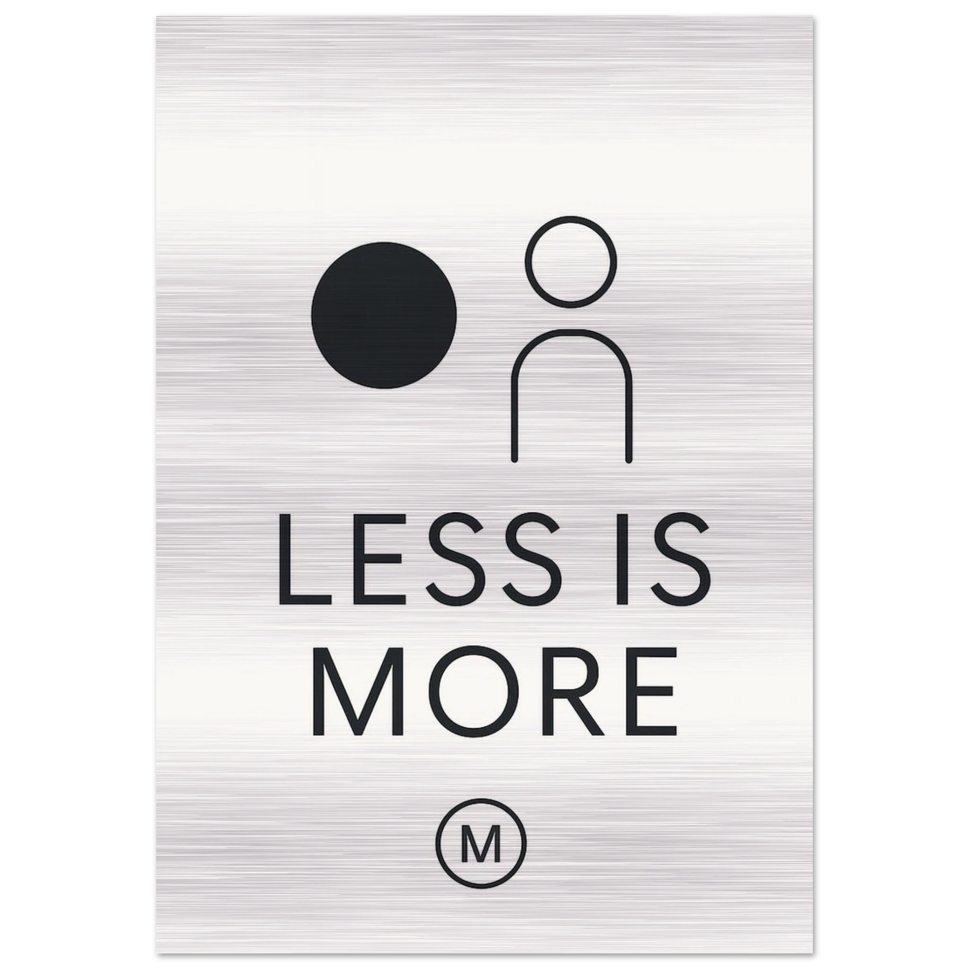Luxury Brushed Aluminum Wall Art Minimalist Design Less Is More