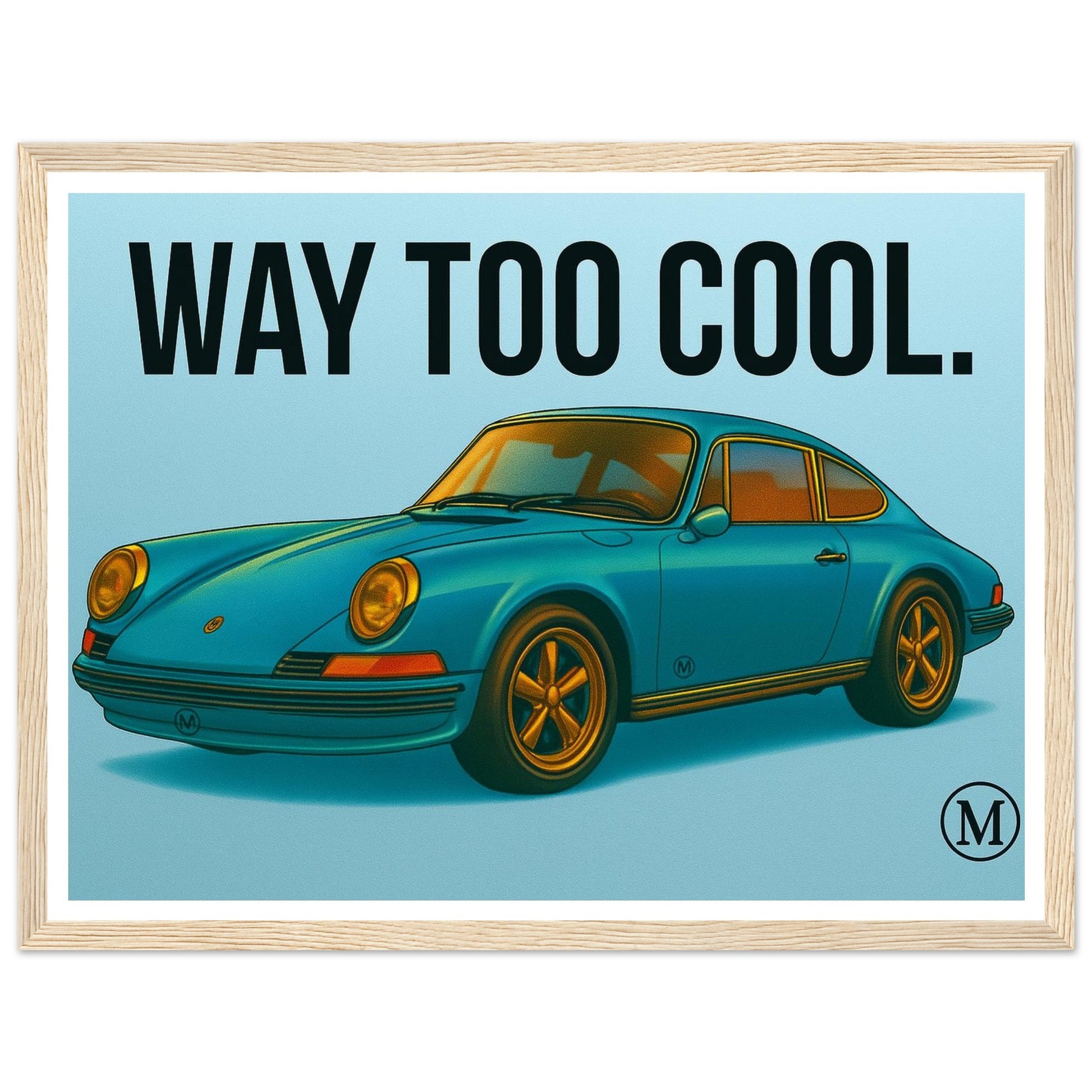 Framed car wheels porsche poster framed