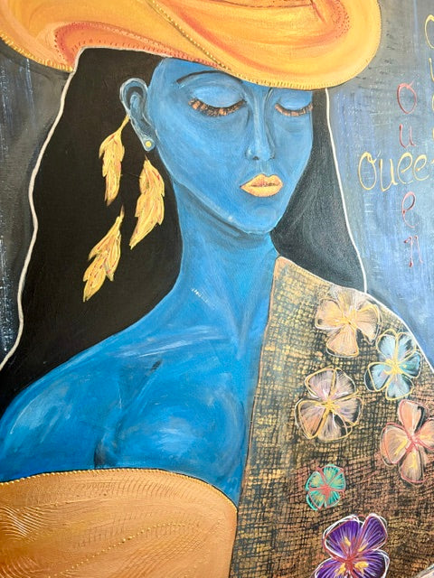 A modern artwork celebrating feminine strength and identity