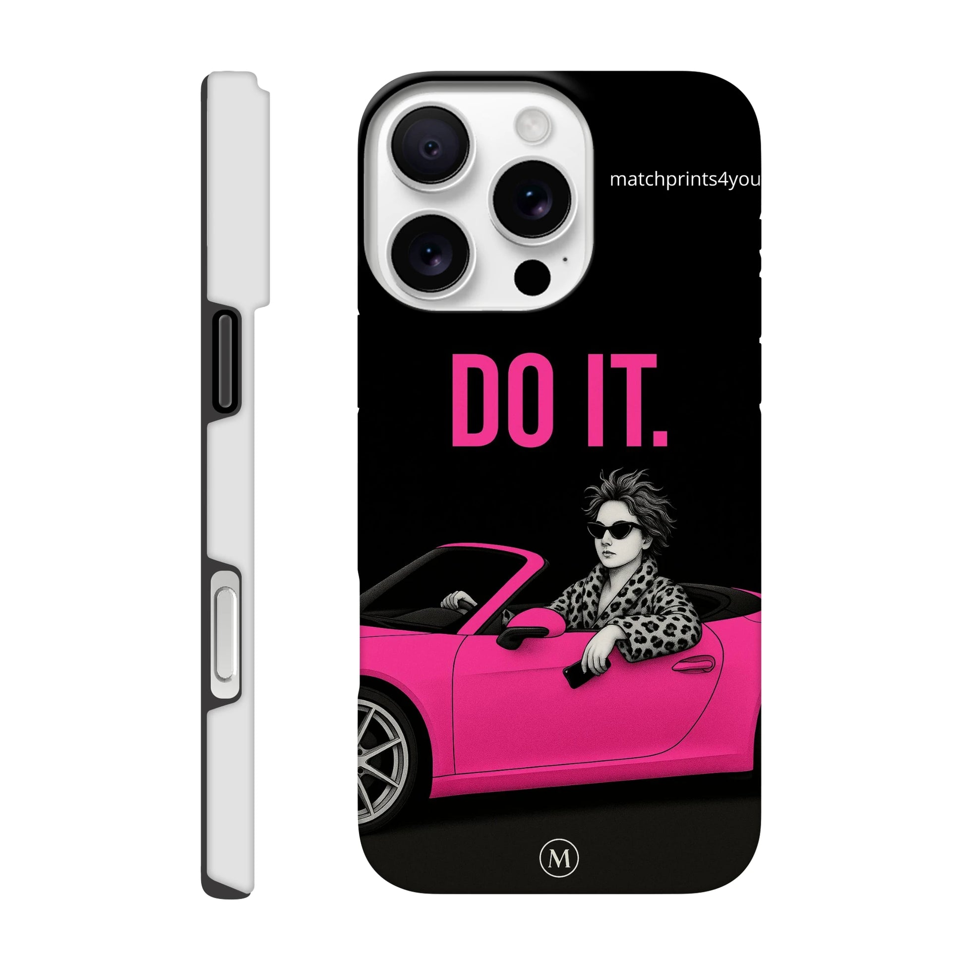 •	Zwart telefoonhoesje do it iPhone 16