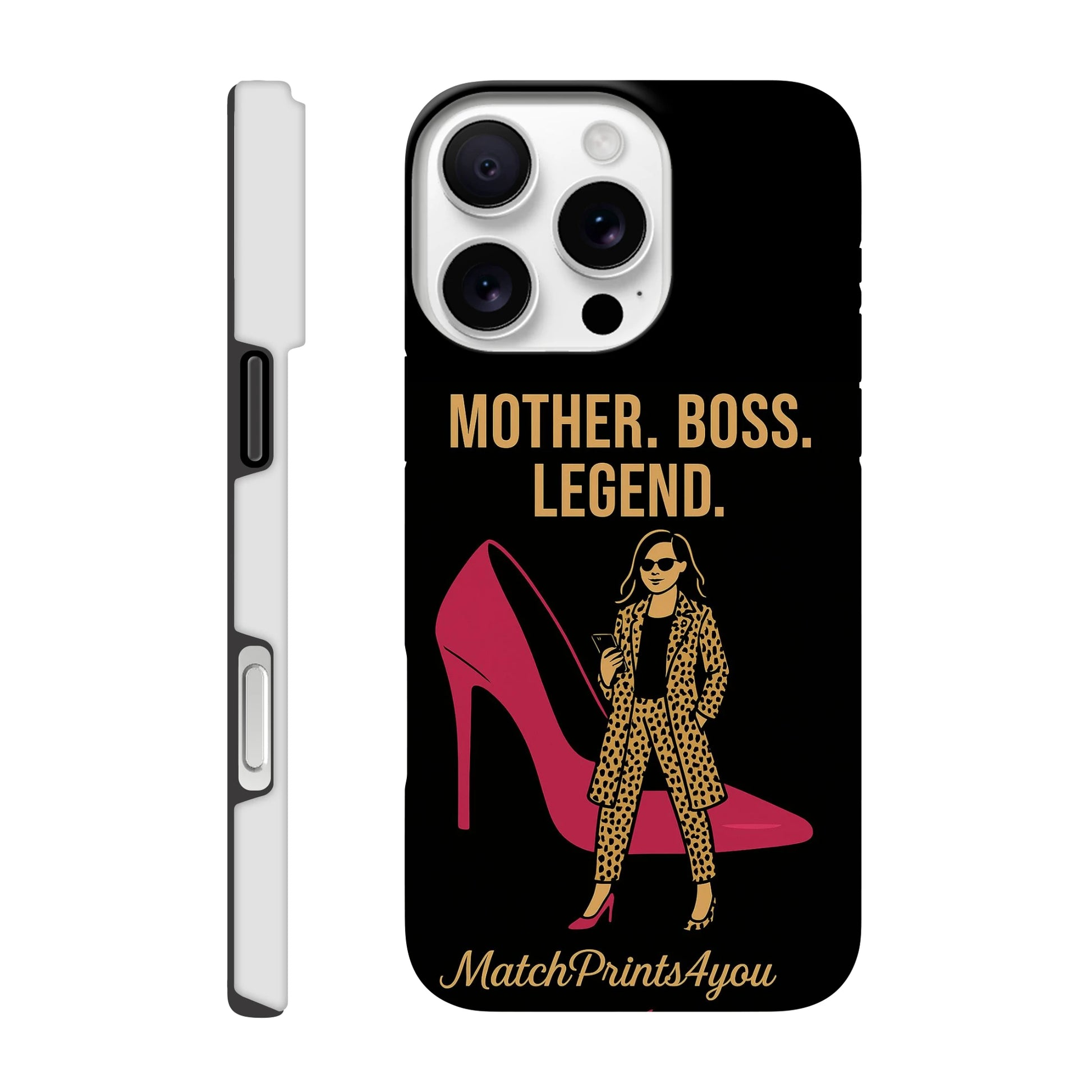 Zwart telefoonhoesje mother boss legend iPhone 16