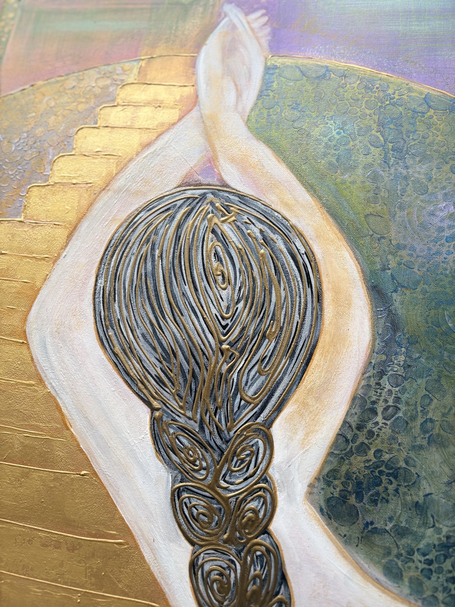 rise close up painting of woman