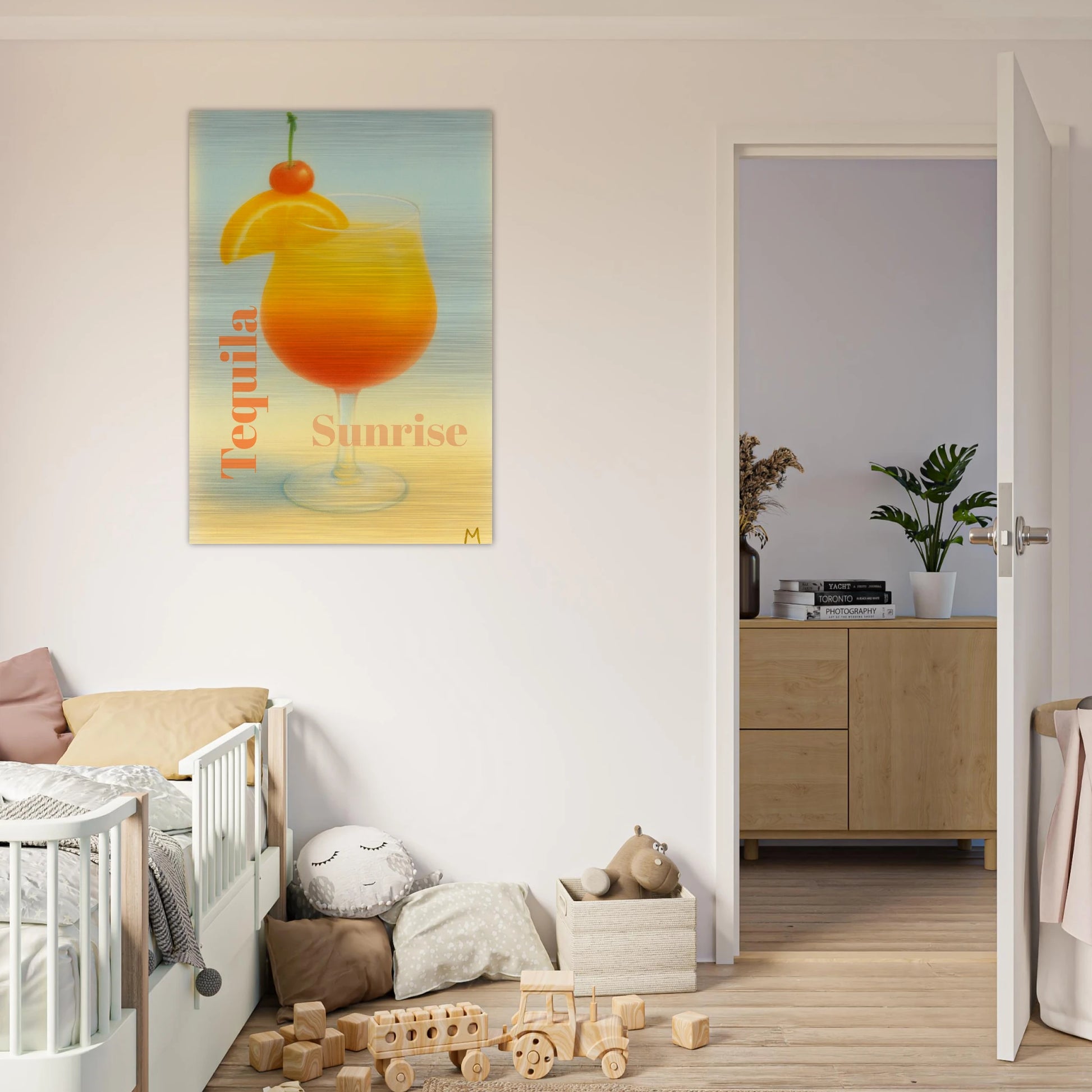 Brushed Aluminium print – Tequila Sunrise luxury wall art by match
