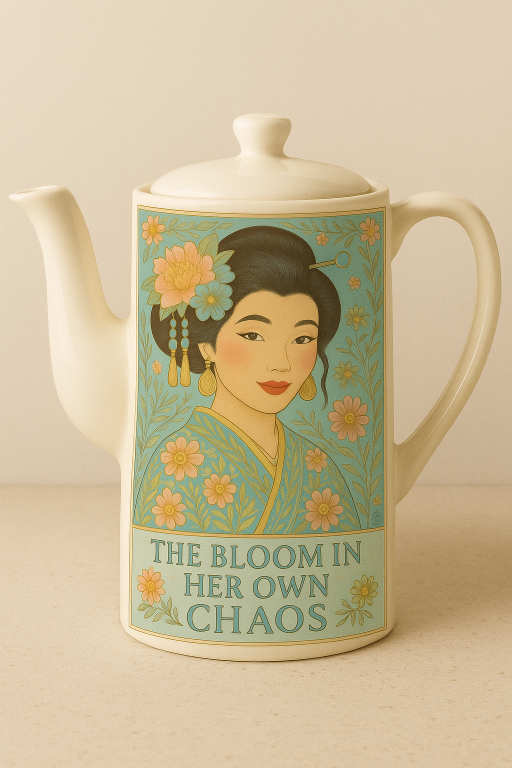 Green geisha inspirational wall art