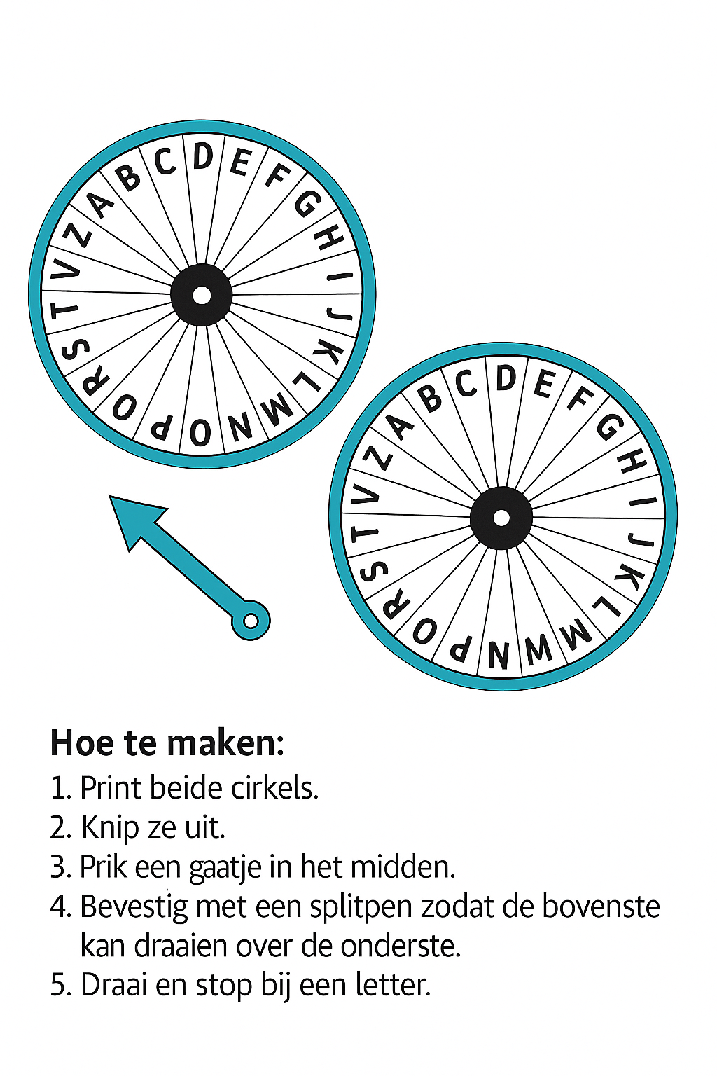 draaischijf voor tik tak match game