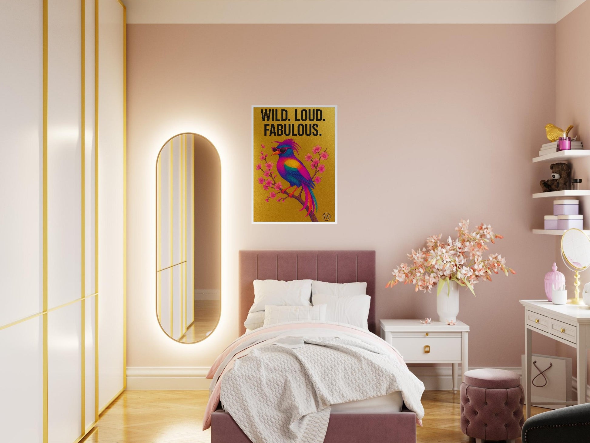 Brighten your space with this neon bird poster! Wild, loud & fabulous wall art for instant download. Bold print from the MATCH Animal Collection.

