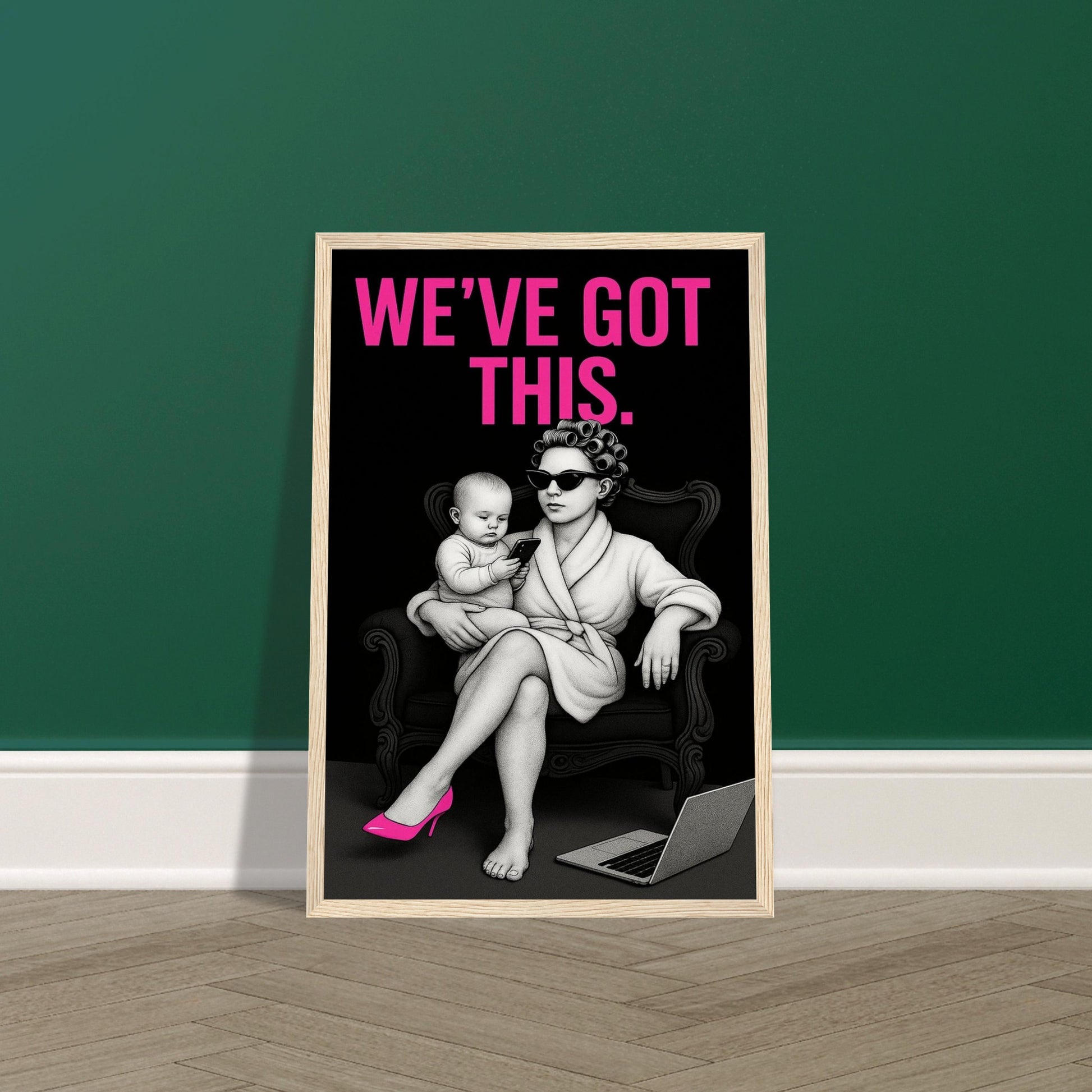 Walls with Attitude poster - bold sporty design with inspiring quote by MATCH Prints