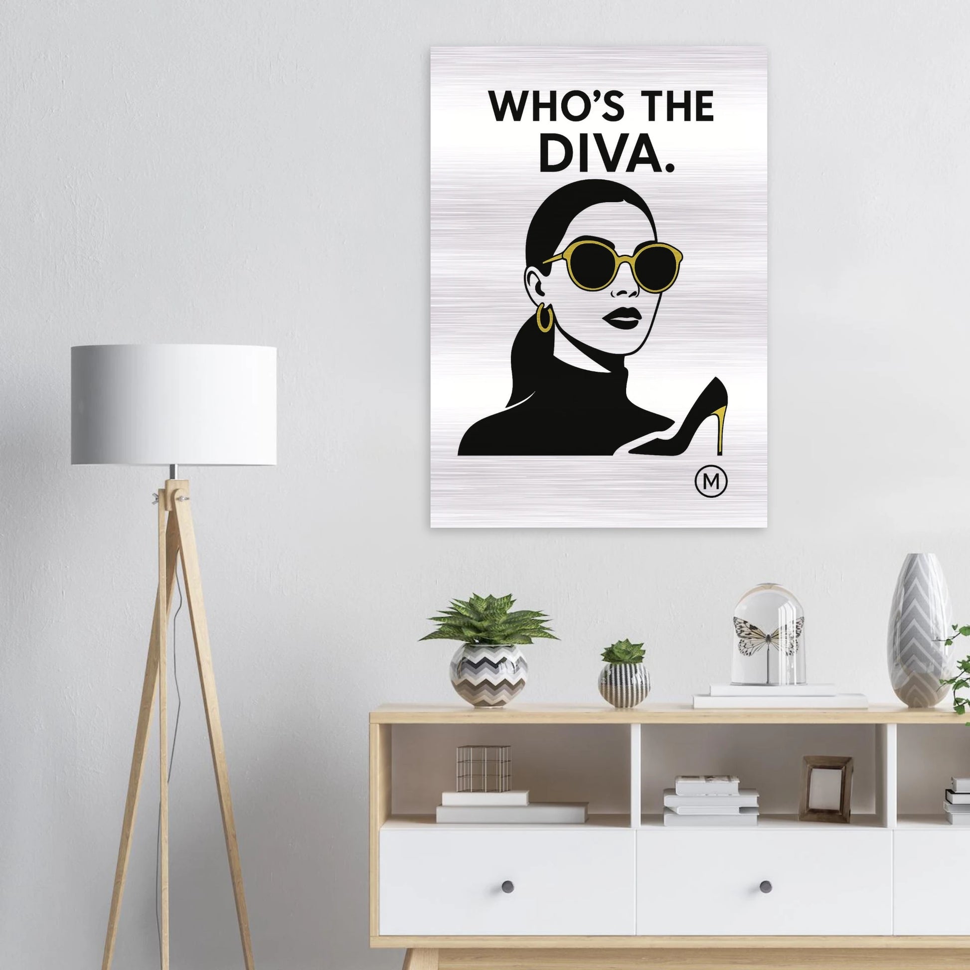 Elegant black lady aluminum wall art refined luxury metal 