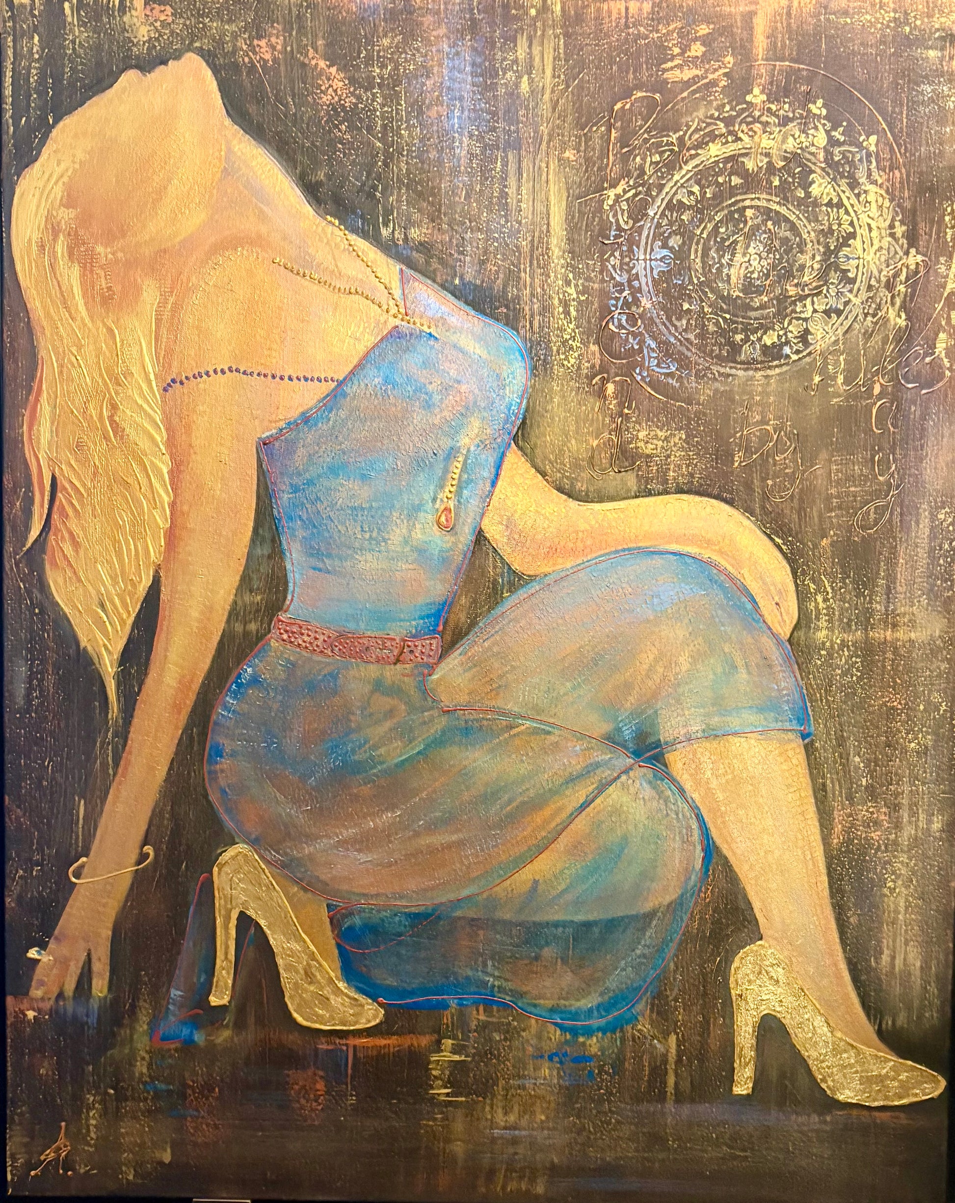 Bend the Rules | Textured Figurative Acrylic Painting