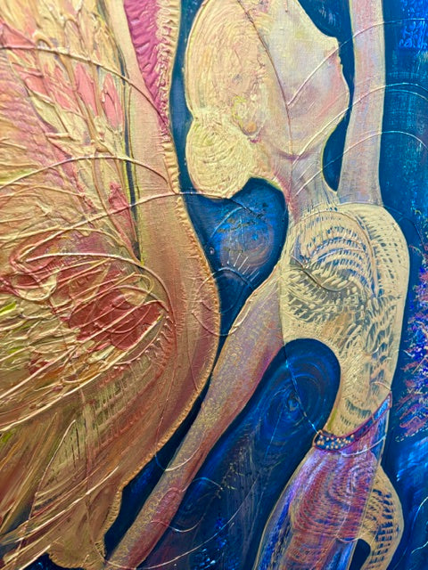 She can fly in close up painting by Ayka 