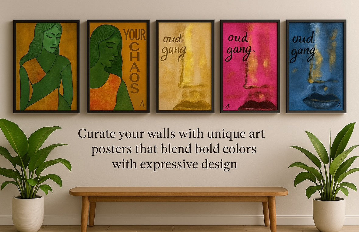 mock up of walls with additute collection match by ayka framed posters 