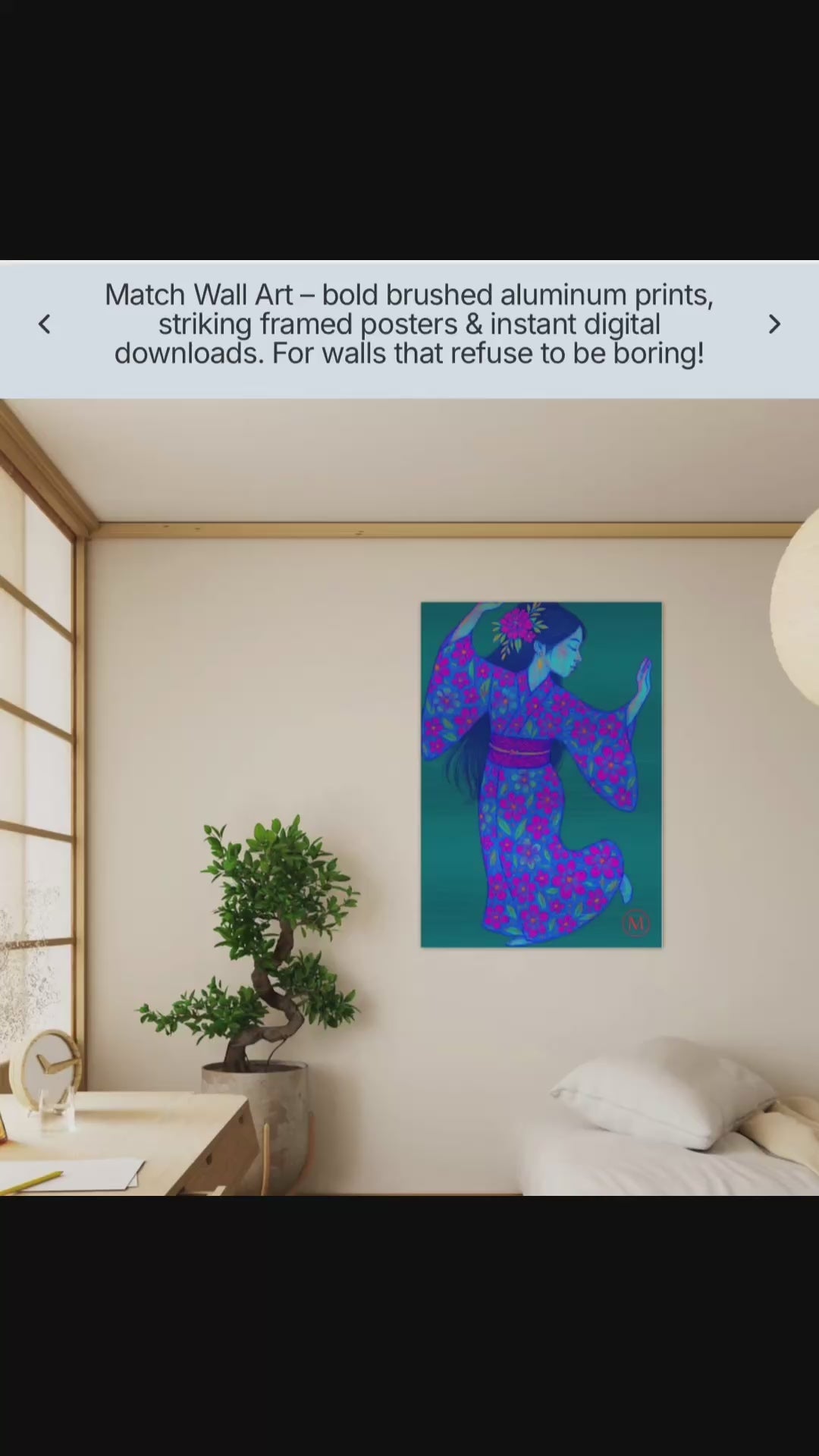 match movie geisha neon wall art