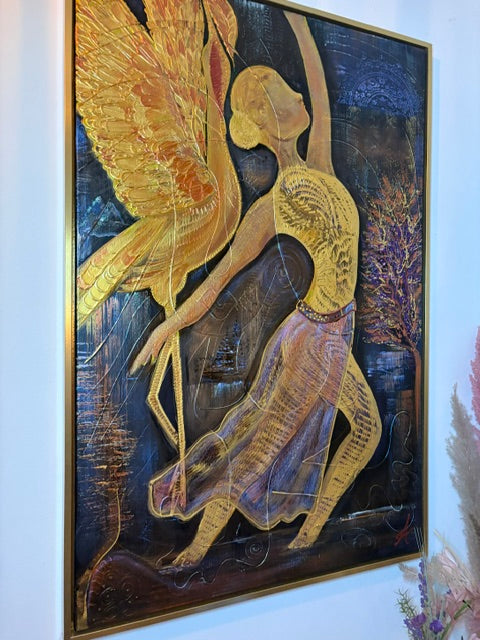 exhibition painting of she can fly by ayka art