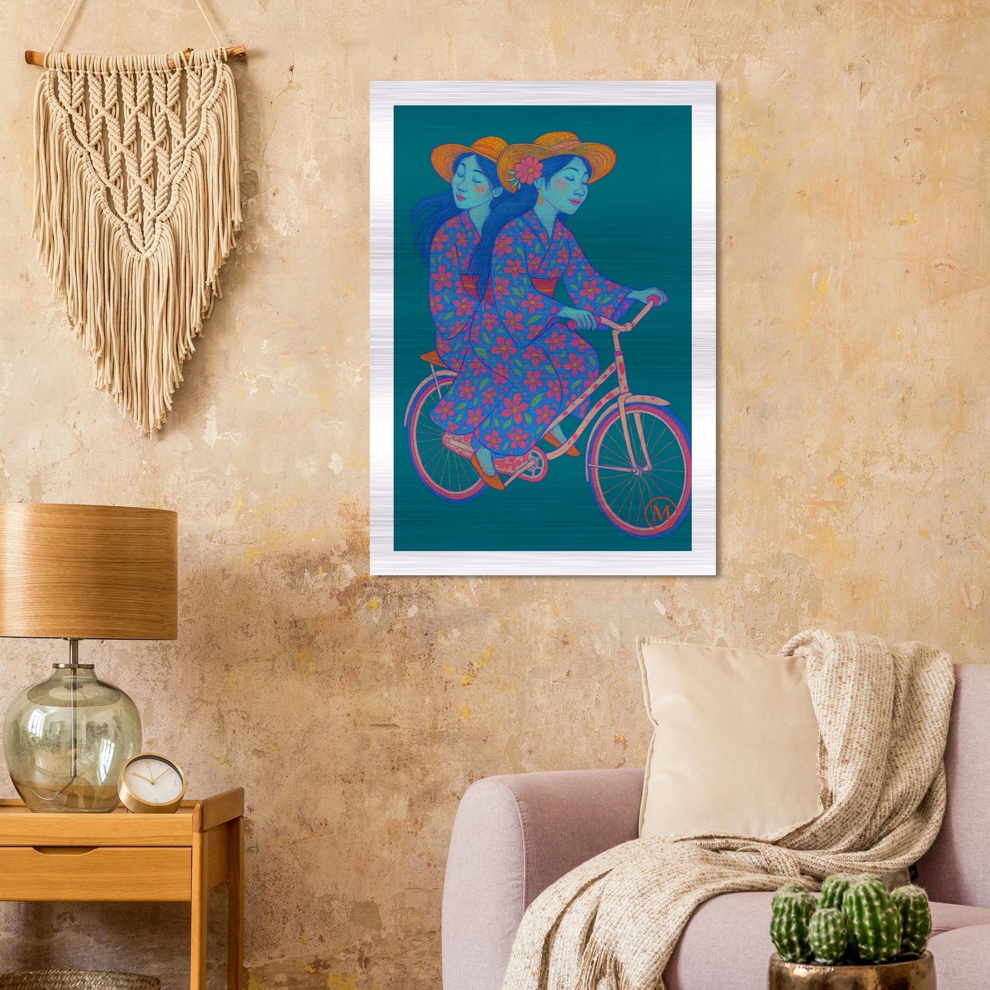 printed on brushed aluminum for a refined, artistic look