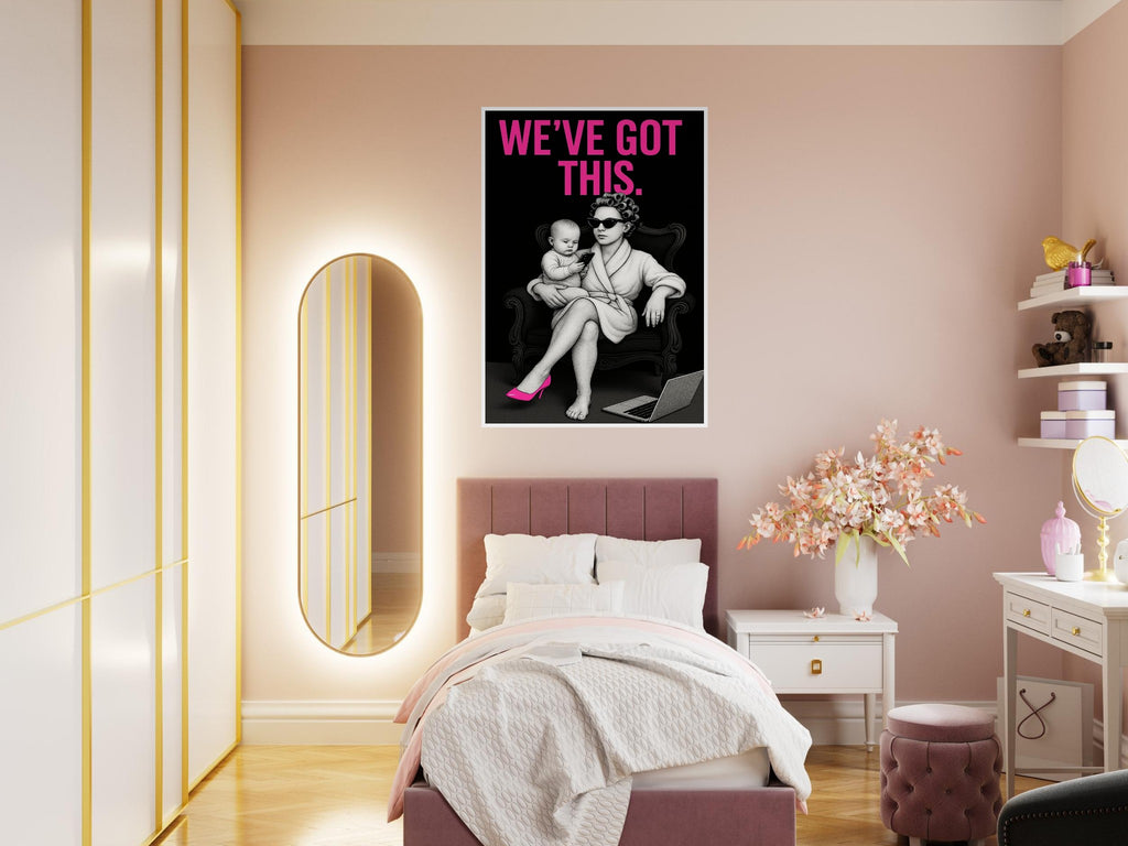 Walls with Attitude poster - bold sporty design with inspiring quote by MATCH Prints